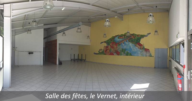 Salle des fêtes Le Vernet intérieur