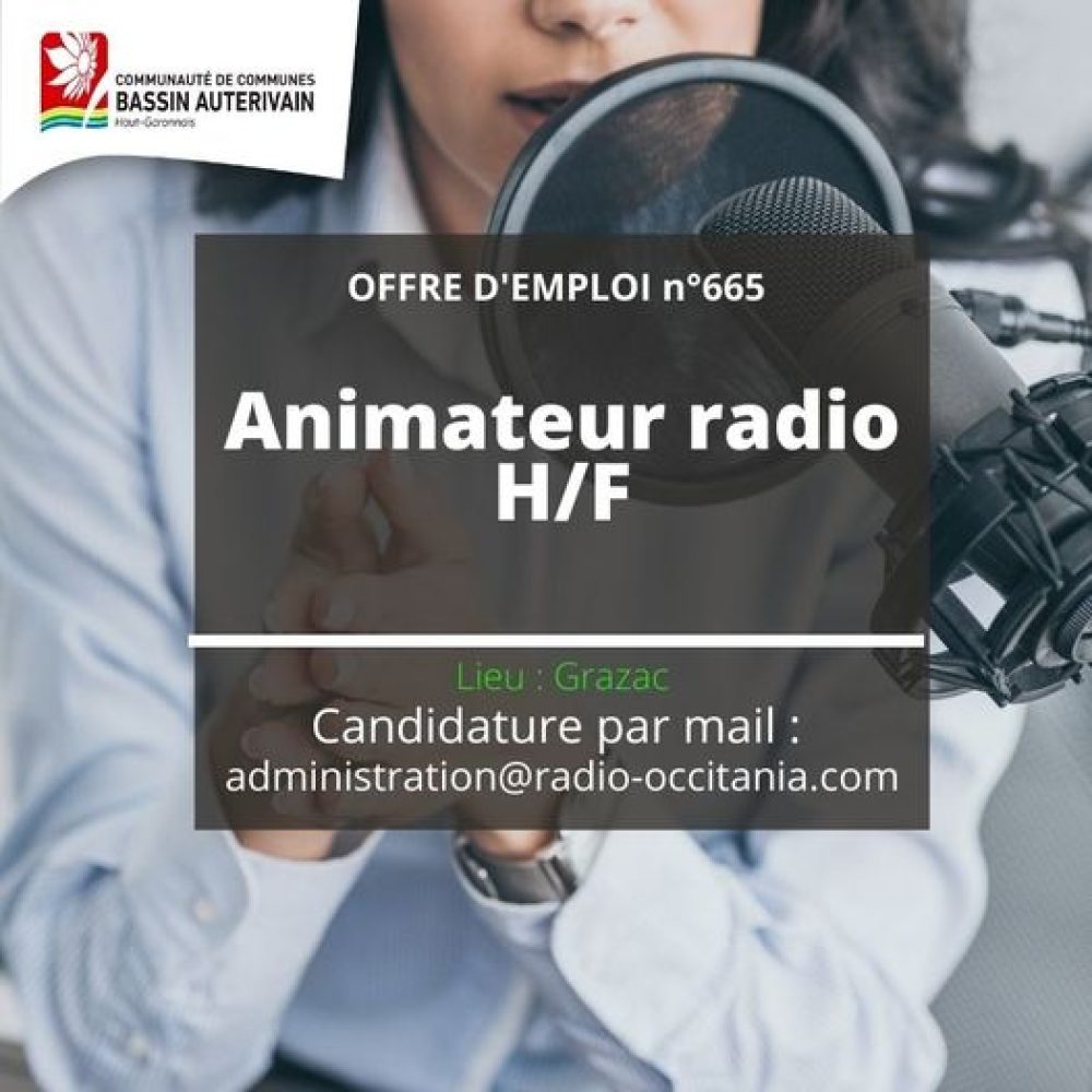 Offre d&#8217;emploi : Animateur radio H/F